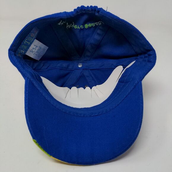 Kid Tees Stephen Joseph Boy's Hat Stretchy Blue Size Kid Embroidered Dinosaur - Picture 6 of 7